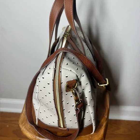 Fossil Hailey Polka Dot Crossbody Satchel - Picture 7 of 12